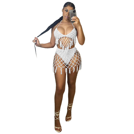 Hollow Out Acrylic Bikini Swimsuit for Women