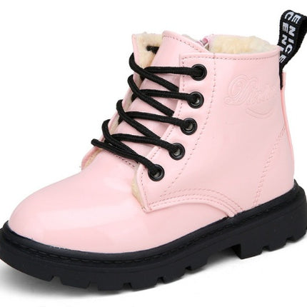 Waterproof PU Leather Winter Kids Snow Boots