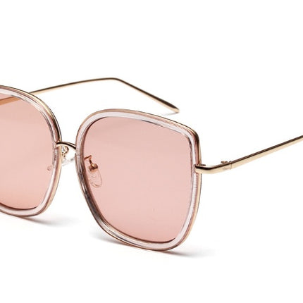 Women's Vintage Transparent Frame Sunglasses