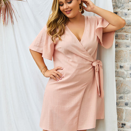 Plus size V-neck sexy skirt