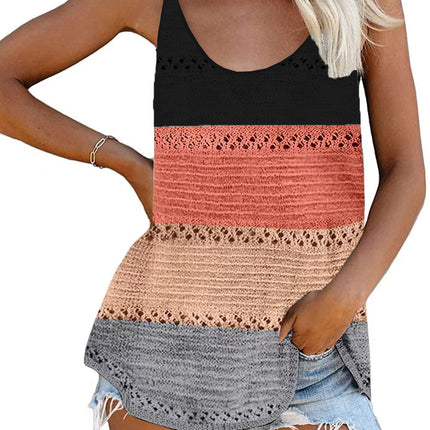 Women's Loose Knit V-Neck Camisole Beach Top