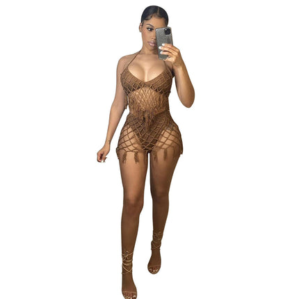 Hollow Out Acrylic Bikini Swimsuit for Women