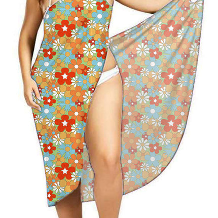 Printed Sexy Beach Dress Swimsuit Strap Dress For Women