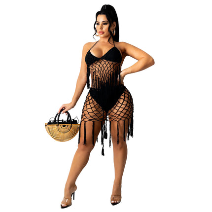 Hollow Out Acrylic Bikini Swimsuit for Women