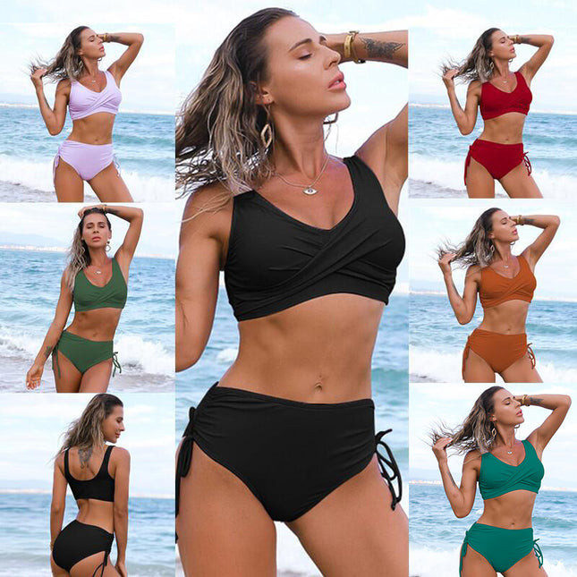 High Waist Twist Bikini Swimsuit for Women