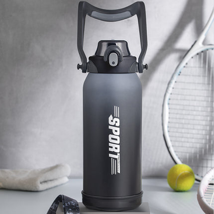 Straw 316 Stainless Steel Outdoor Sports Water Bottle