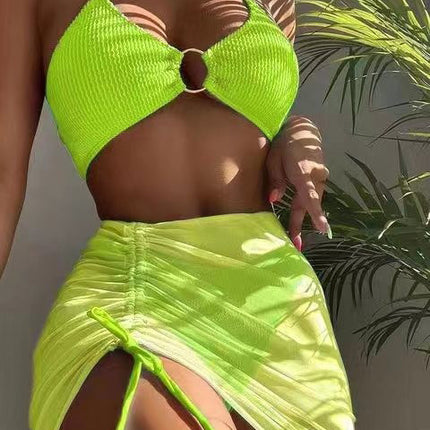Women's 3-Piece Halter Bikini Sexy Swimsuit Set