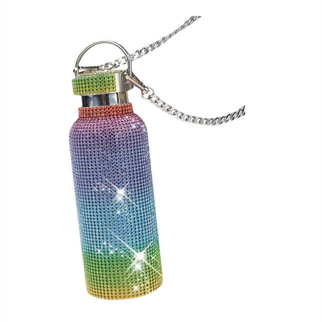 Diamond Insulated Cup With Chain