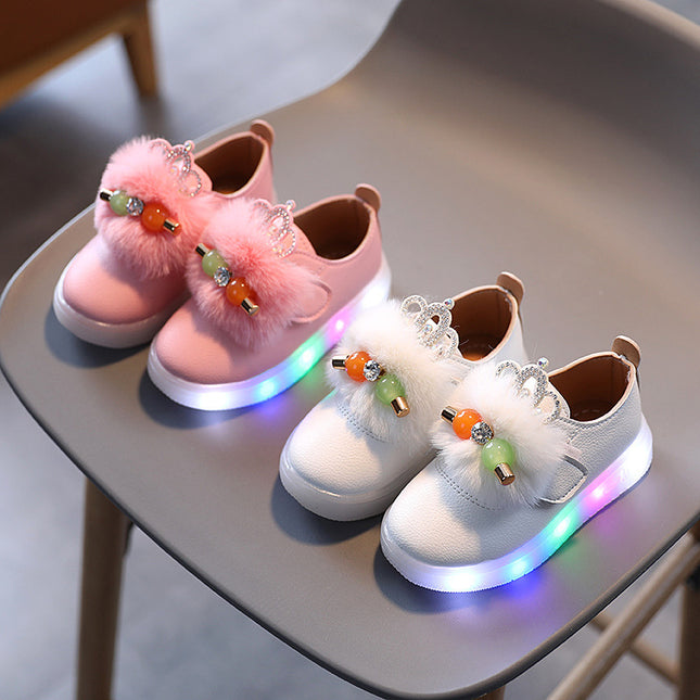 Kids Flashing Velcro Soft Sole Sneakers
