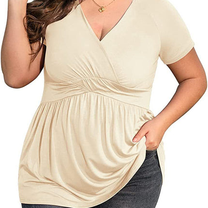 Women's Plus Size T-shirt V-neck Top