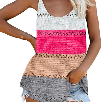 Women's Loose Knit V-Neck Camisole Beach Top