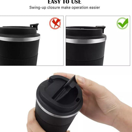 510ML Leakproof Insulated Thermal Travel Stainless Steel Coffee Mug Cup Flask