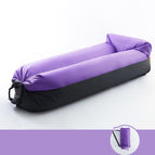 With pillow purple black