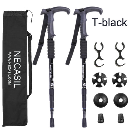 Aluminum Alloy Trekking Poles Straight Handle Set