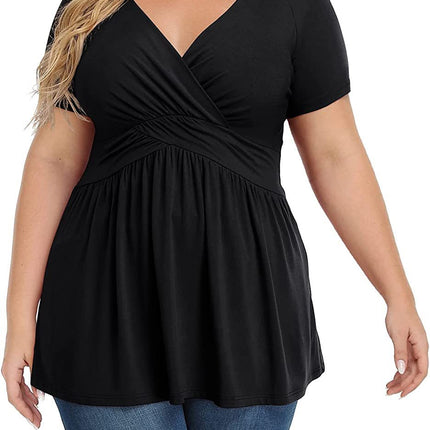 Women's Plus Size T-shirt V-neck Top