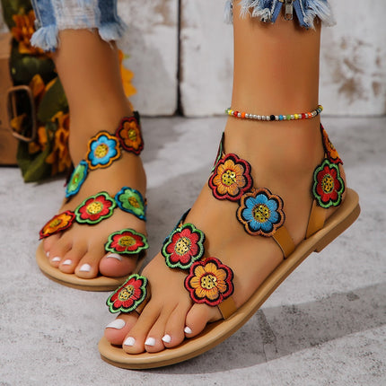 Women's Peacock-Inspired Colorful Beach Slippers