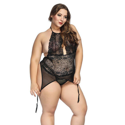 Lace plus size bodysuit