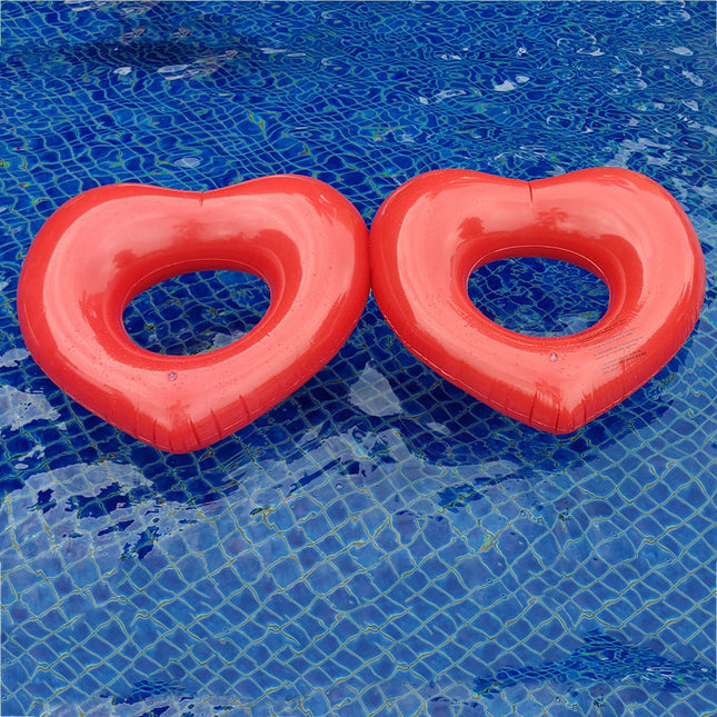 Inflatable Love Swimming Ring Double Couple Floating Row