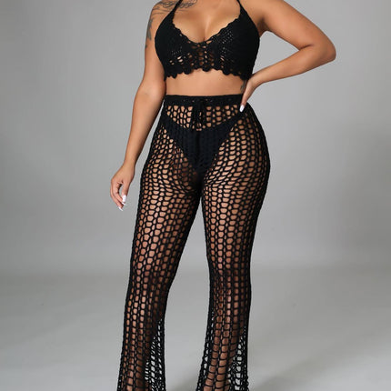 Elegant Women's Hollow Out 2-Piece Summer Beach Set