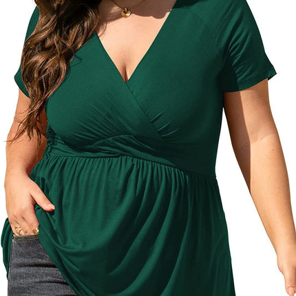 Women's Plus Size T-shirt V-neck Top