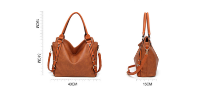 Women's Vintage PU Leather Tote Bag