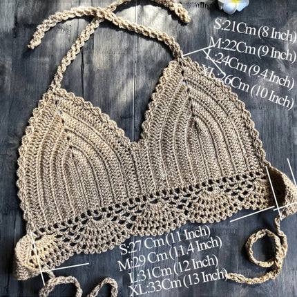 Handmade Crochet Boho Bikini Top for Women
