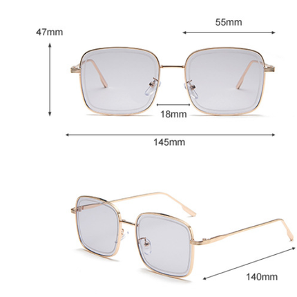 Women's Vintage Transparent Frame Sunglasses