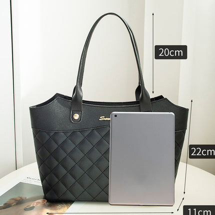 Women's Rhombus Pattern PU Crossbody Handbag
