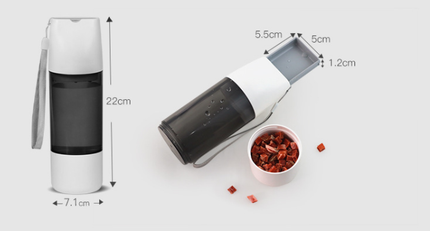 Portable 2-in-1 Pet Water & Food Bottle - 350ml