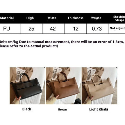 Retro PU Shoulder Tote Bag for Women