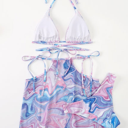 Women's 3-Piece Bikini Set with Beach Skirt