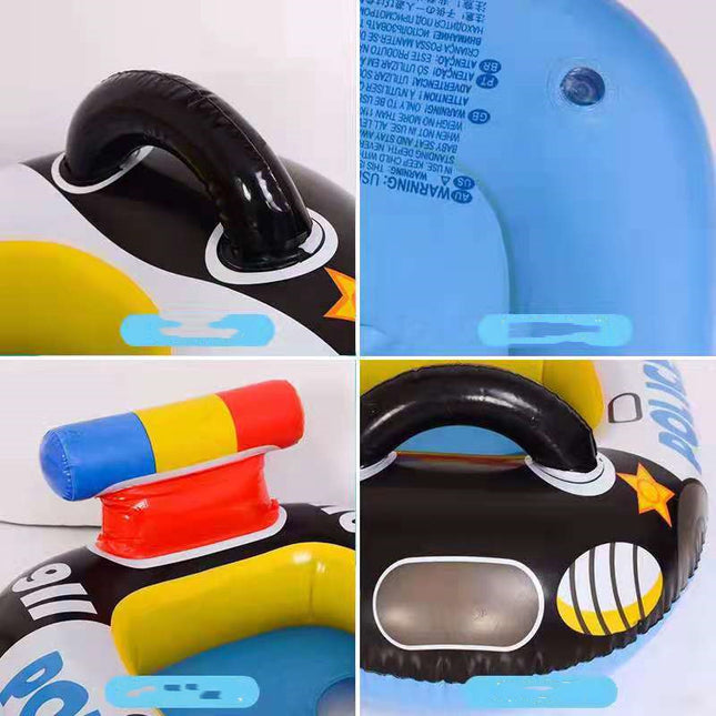 Children’s Inflatable Police Car Swimming Ring