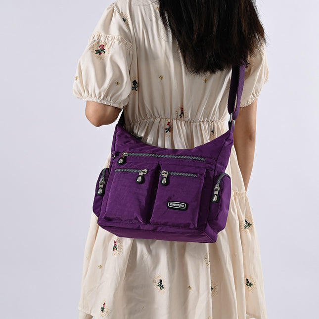 Waterproof Nylon Multi-Pocket Crossbody Shoulder Bag