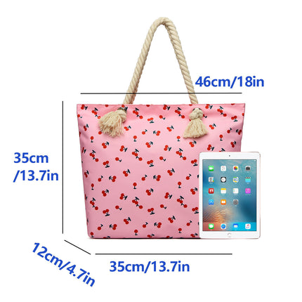 Art Flower Pattern Beach Bags For Women, Beach Bag Tote Waterproof Sandproof, Beach Bags For Women