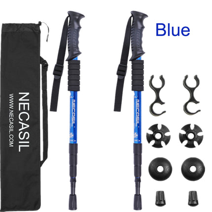 Aluminum Alloy Trekking Poles Straight Handle Set