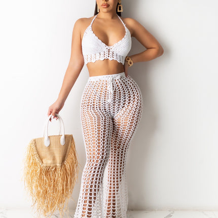 Elegant Women's Hollow Out 2-Piece Summer Beach Set
