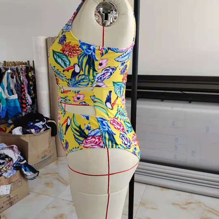 Ethnic Print Plus Size Swimsuit Bikini