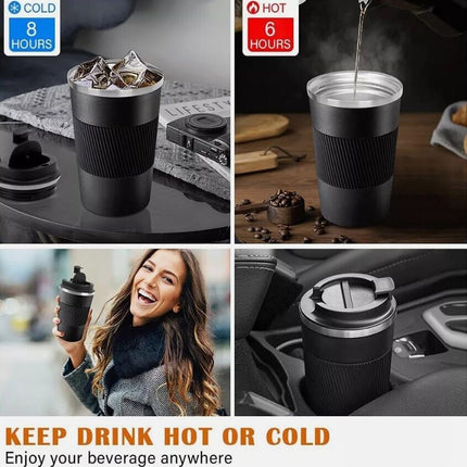 510ML Leakproof Insulated Thermal Travel Stainless Steel Coffee Mug Cup Flask