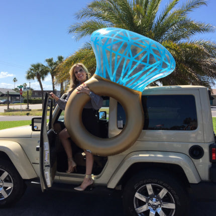 Diamond Swimming Ring Inflatable Float Ring Water Wing Floating Bed Vacation Hongcheng Plastic Products Water Toys