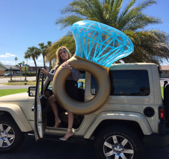 Diamond Inflatable Swimming Float Ring Bed