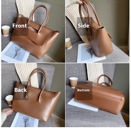 Retro PU Shoulder Tote Bag for Women