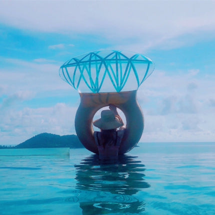 Diamond Swimming Ring Inflatable Float Ring Water Wing Floating Bed Vacation Hongcheng Plastic Products Water Toys