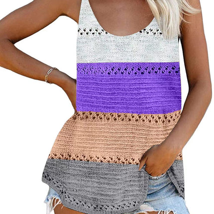 Women's Loose Knit V-Neck Camisole Beach Top