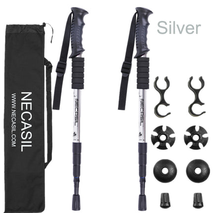 Aluminum Alloy Trekking Poles Straight Handle Set