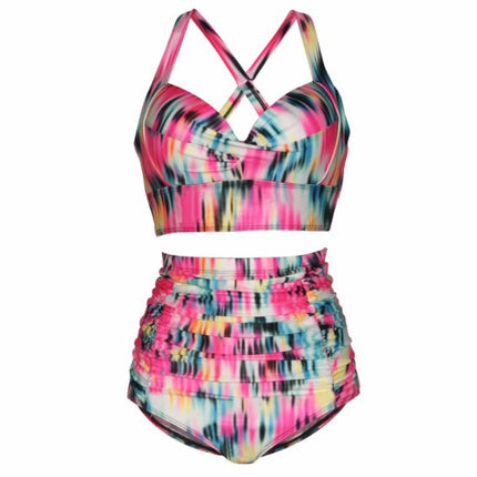 Retro high waist ladies swimsuit bikini